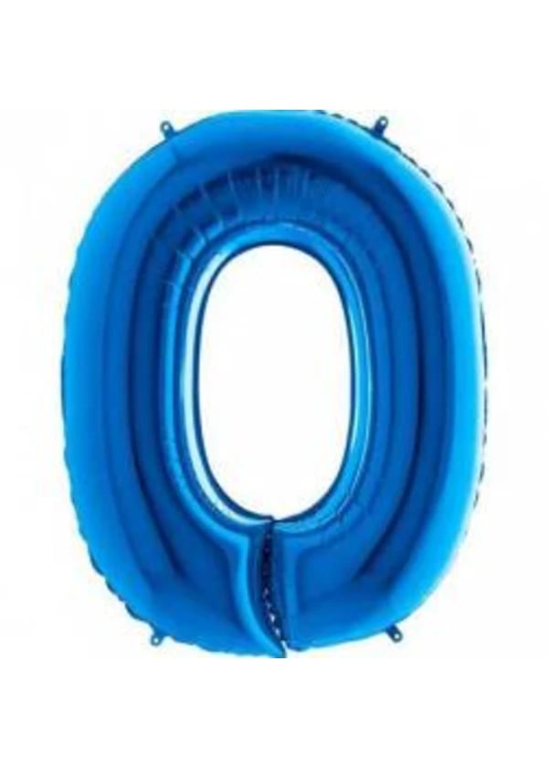 O Harf Folyo Balon Mavi 100cm - Gorsel 1