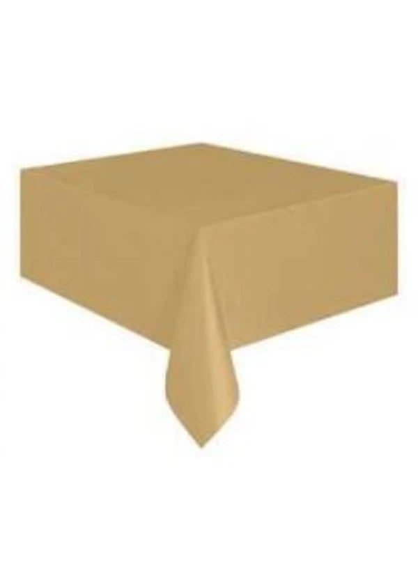 Altın Plastik Masa Örtüsü 137x270cm - Gorsel 1