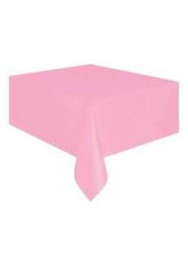 Pembe Plastik Masa Örtüsü 137x270cm - Gorsel 1