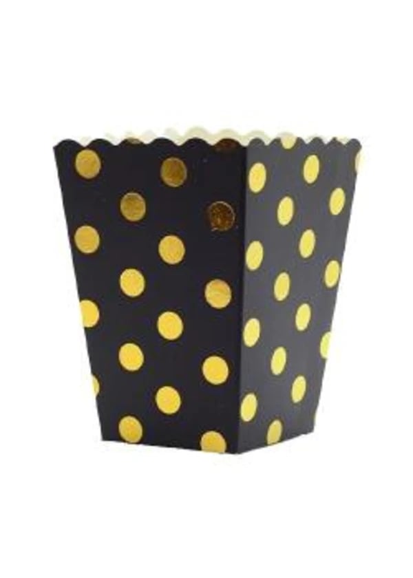 Altın Puantiyeli Siyah Mısır Kutusu 10'lu - Gorsel 1