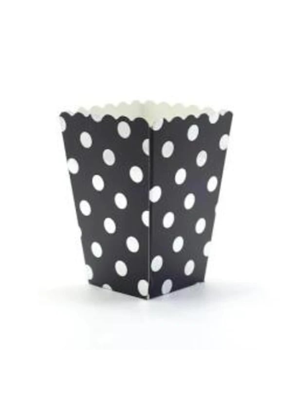 Beyaz Puantiyeli Siyah Mısır Kutusu 10'lu - Gorsel 1