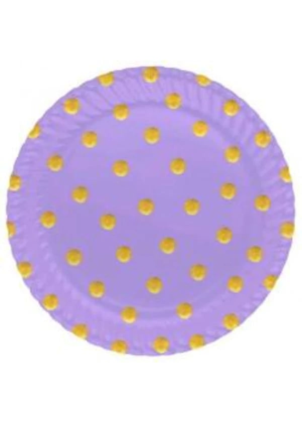 Altın Lila Karton Tabak 8'li - Gorsel 1