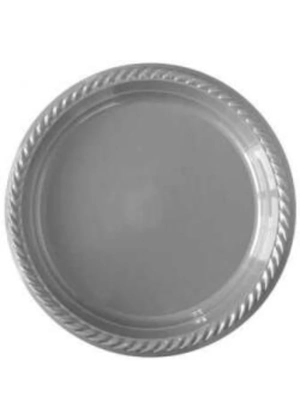 Gümüş Plastik Tabak 24'lü - Gorsel 1