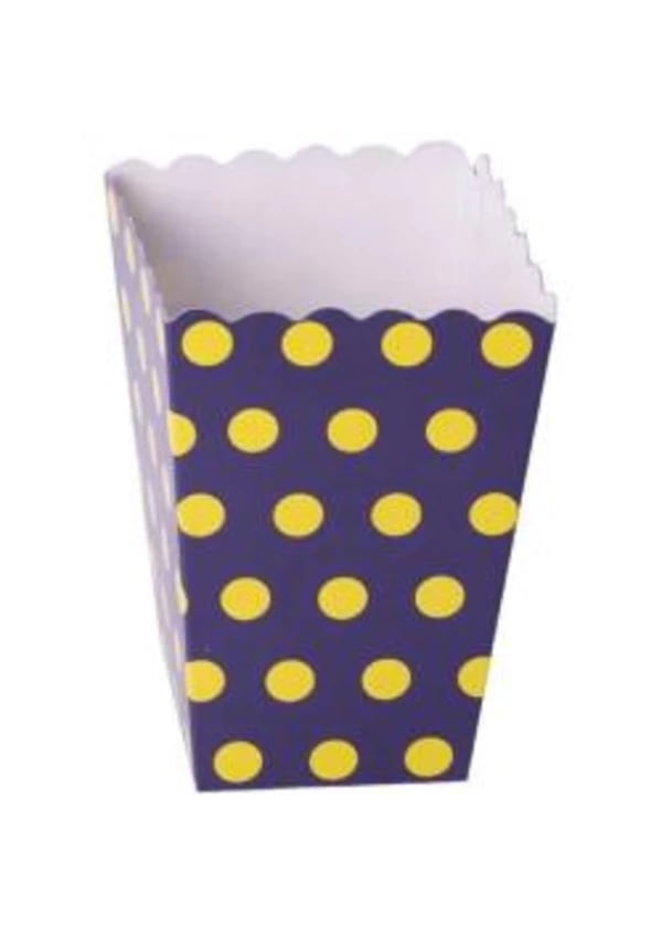 Sarı Lacivert Puantiyeli Mısır Kutusu 10'lu - Gorsel 1