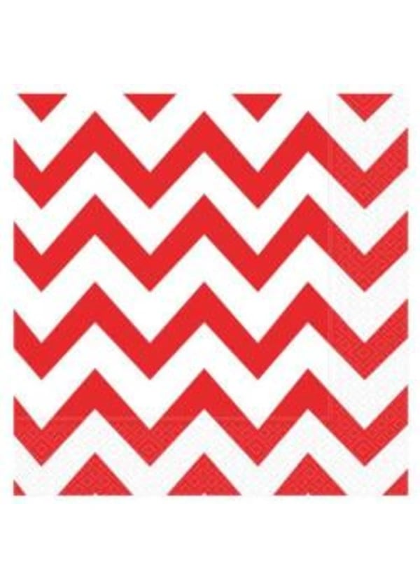 Kırmızı Zigzag Peçete 20'li - Gorsel 1