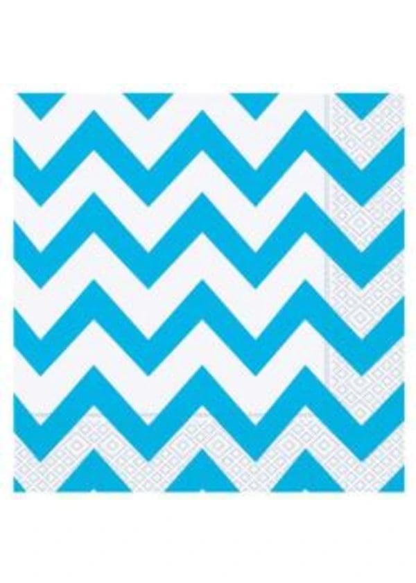 Turkuaz Zigzag Peçete 20'li - Gorsel 1