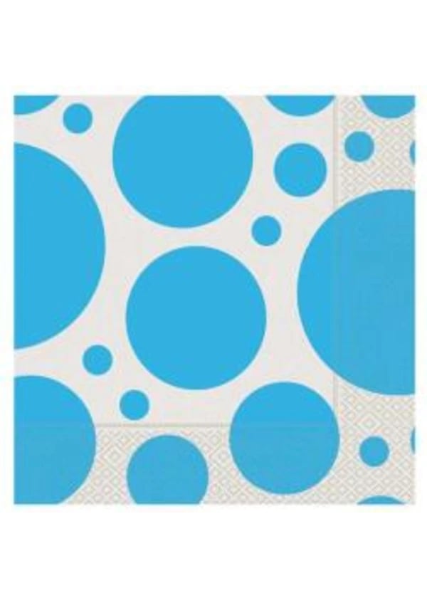 Turkuaz Karışık Puantiyeli Peçete 20'li - Gorsel 1