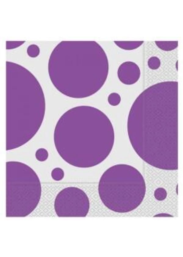 Lila Karışık Puantiyeli Peçete 20'li - Gorsel 1