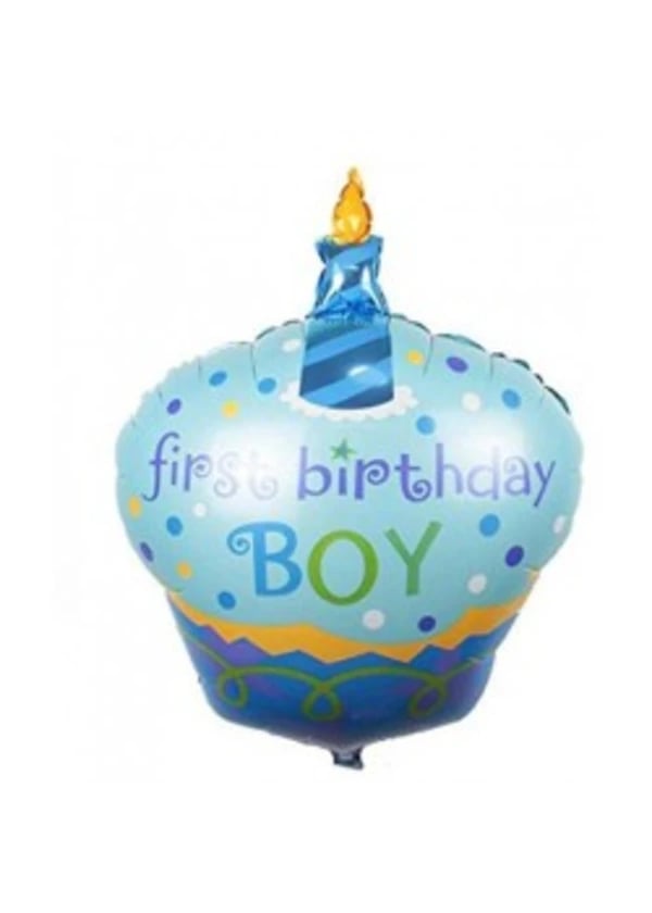 First Birthday Boy Pasta Folyo Balon - Gorsel 1