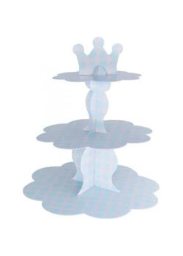 Metalize Mavi Puantiyeli Kek Standı - Gorsel 1
