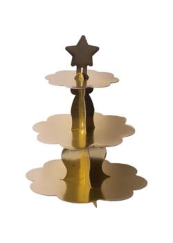 Metalize Altın Kek Standı - Gorsel 1