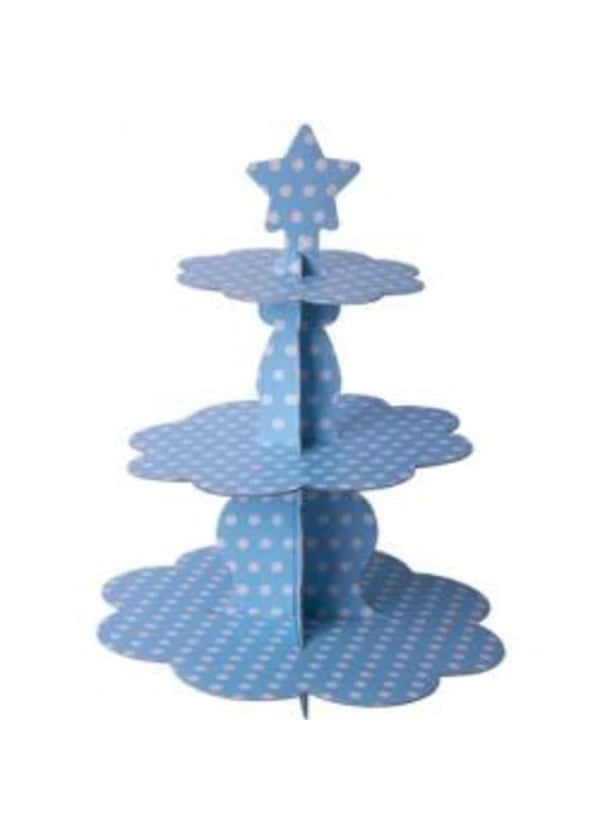 Mavi Puantiyeli Kek Standı - Gorsel 1