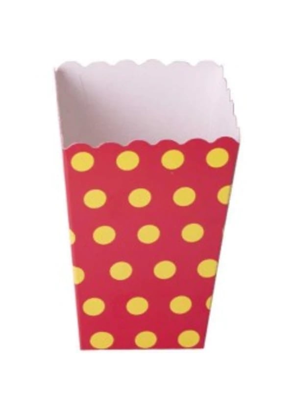 Sarı Puantiyeli Kırmızı Mısır Kutusu - Gorsel 1