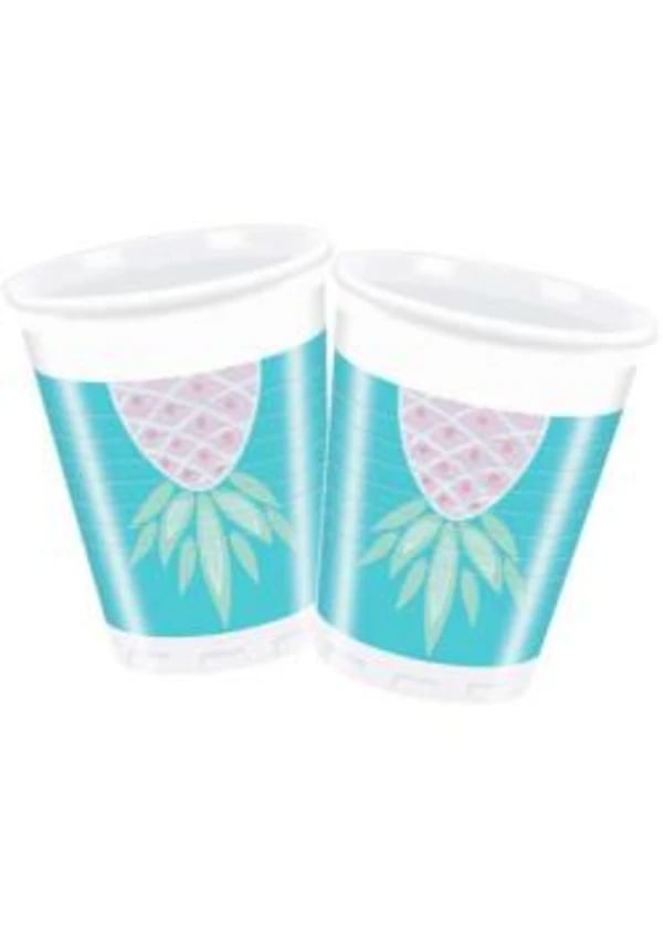 Ananas Yaz Partisi Plastik Bardak 8'li - Gorsel 1