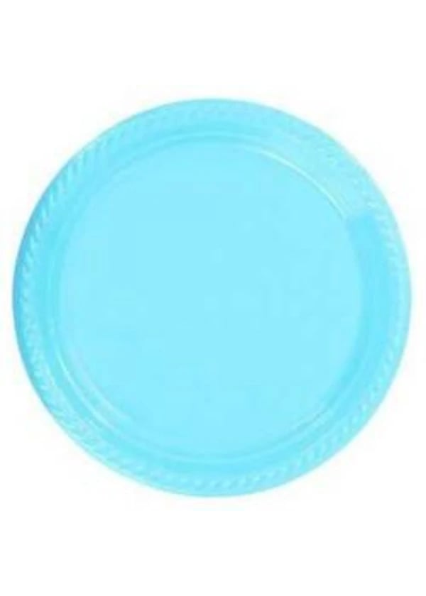 Açık Mavi Plastik Tabak 24'lü - Gorsel 1