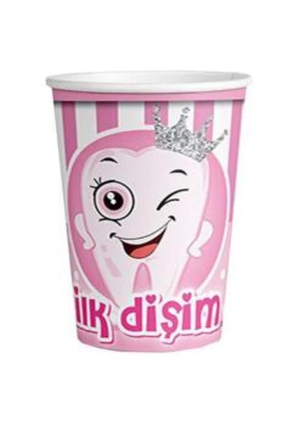 İlk Dişim Kız Karton Bardak 8'li - Gorsel 1