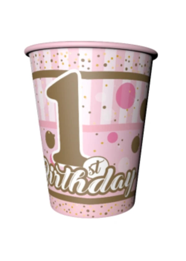 Pırıltılı 1 Yaş Kız Bardak 240cc - Gorsel 1
