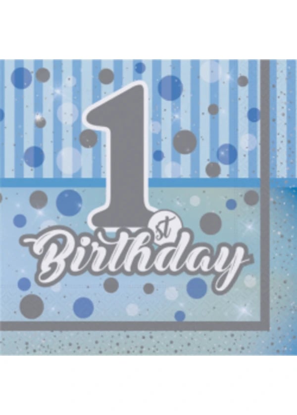 Pırıltılı 1 Yaş Erkek Peçete - Gorsel 1