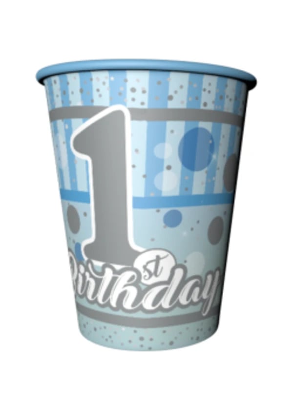 Pırıltılı 1 Yaş Erkek Bardak 8'li - Gorsel 1
