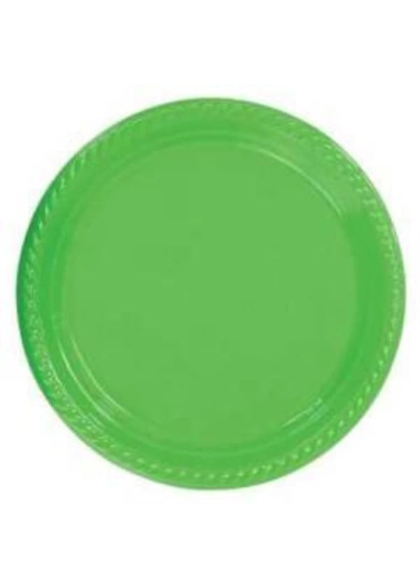 Yeşil Plastik Tabak 22cm 10'lu - Gorsel 1
