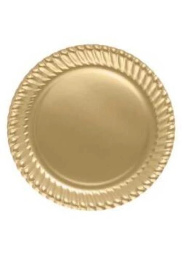 Altın Karton Tabak 8'li - Gorsel 1