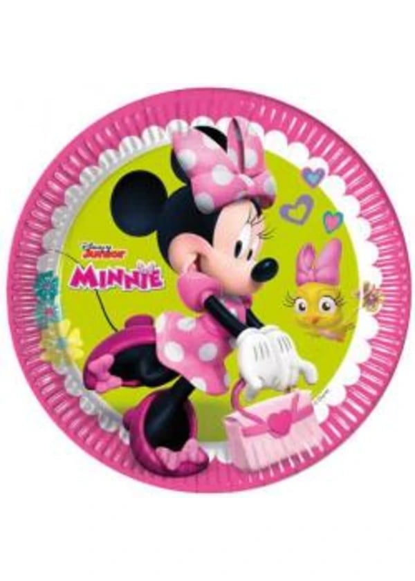 Minnie Mutlu Arkadaşlar Karton Tabak 8'li - Gorsel 1