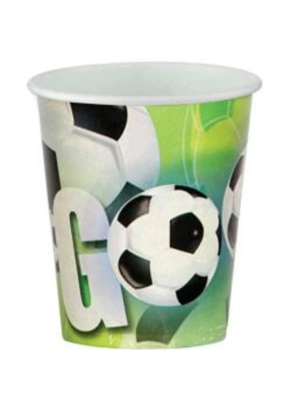 Futbol Partisi Yeşil Karton Bardak 8'li - Gorsel 1