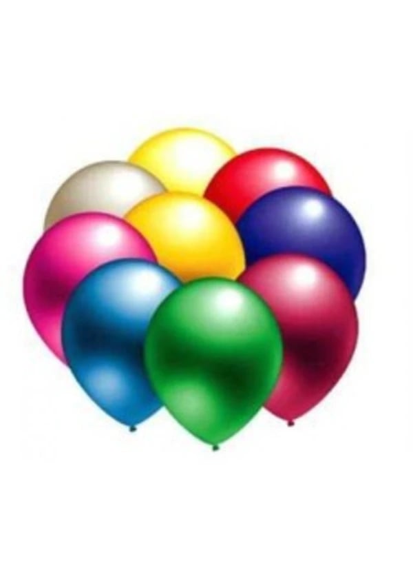 Metalik Karışık Renk Balon 10'lu Paket - Gorsel 1