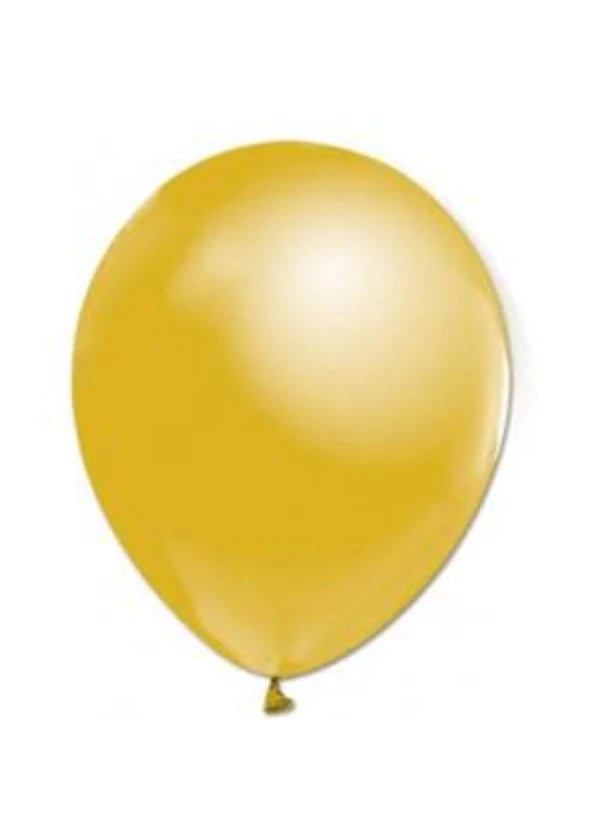 Metalik Altın Balon 10'lu Paket - Gorsel 1