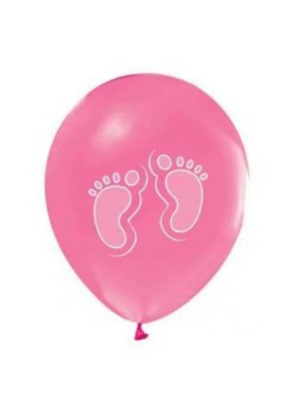 Beyaz Ayaklar Pembe Metalik Balon 5'li Paket - Gorsel 1