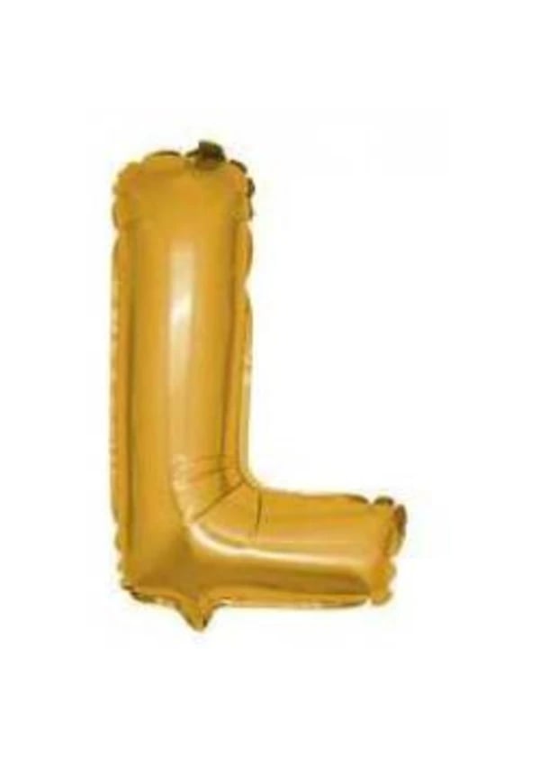 L Harf Folyo Balon Altın 40cm - Gorsel 1