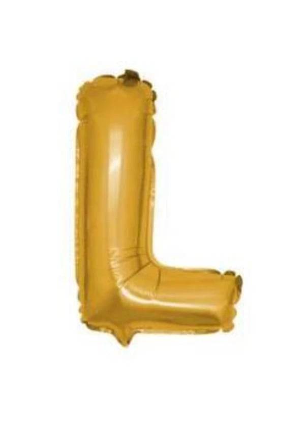 L Harf Folyo Balon Altın 100cm - Gorsel 1