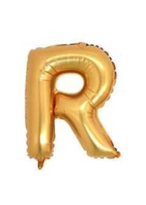 R Harf Folyo Balon Altın 40cm - Gorsel 1