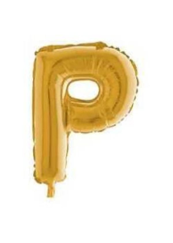 P Harf Folyo Balon Altın 40cm - Gorsel 1