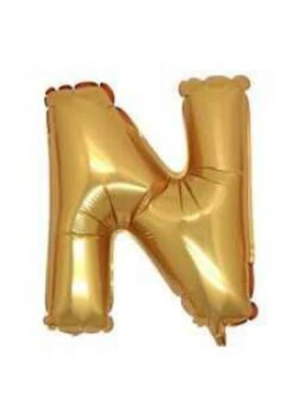 N Harf Folyo Balon Altın 40cm - Gorsel 1