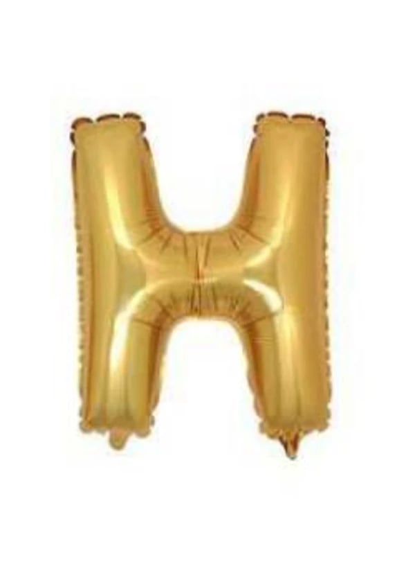 H Harf Folyo Balon Altın 40cm - Gorsel 1