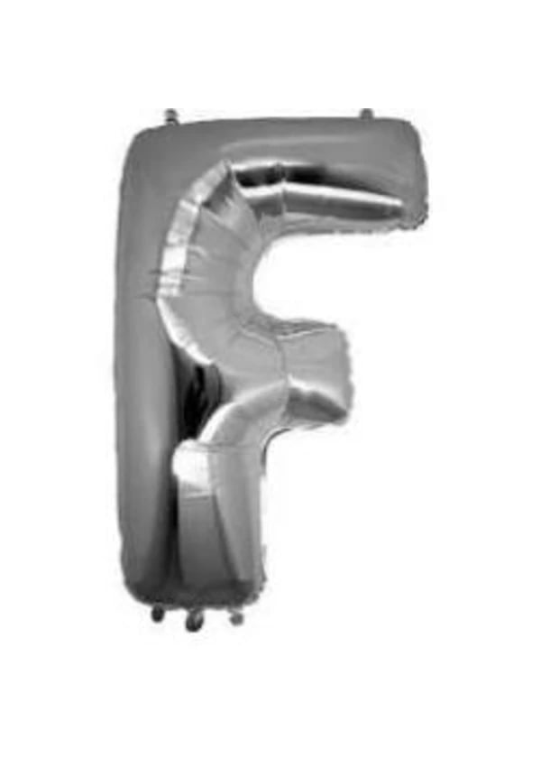 F Harf Folyo Balon Gümüş 40cm - Gorsel 1