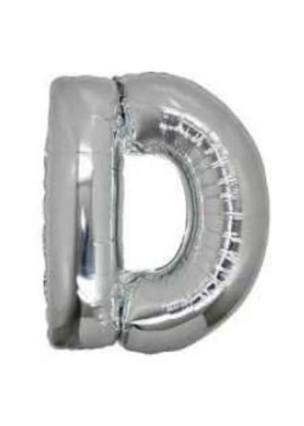 D Harf Folyo Balon Gümüş 40cm - Gorsel 1
