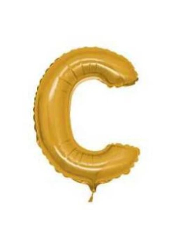 C Harf Folyo Balon Altın 40cm - Gorsel 1