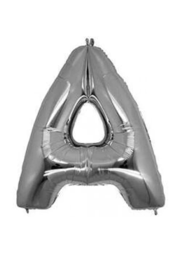 A Harf Folyo Balon Gümüş 40cm - Gorsel 1