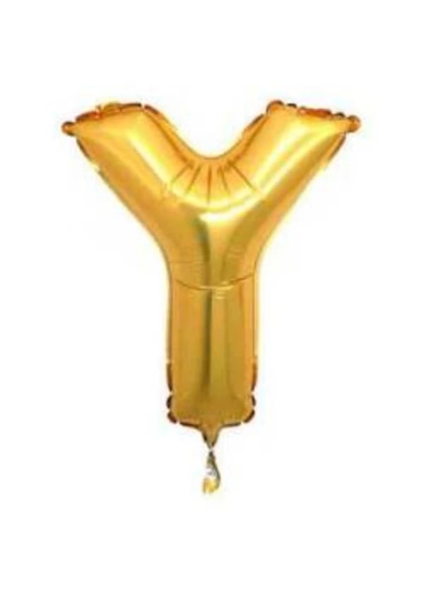Y Harf Folyo Balon Altın 100cm - Gorsel 1