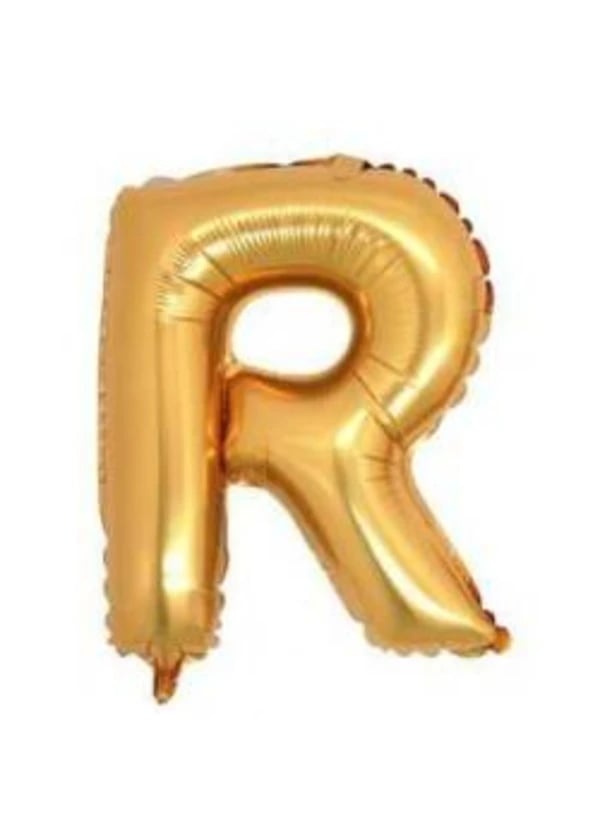 R Harf Folyo Balon Altın 100cm - Gorsel 1