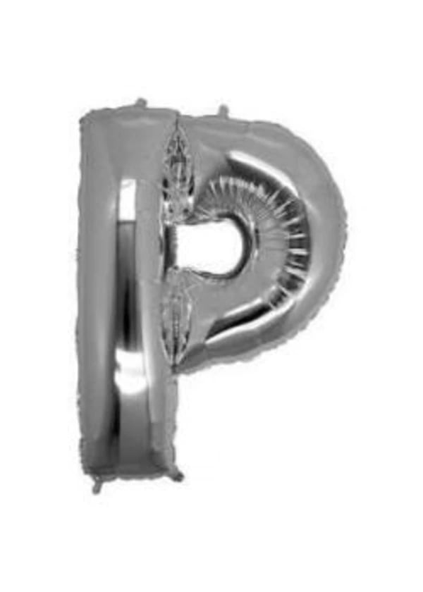 P Harf Folyo Balon Gümüş 100cm - Gorsel 1