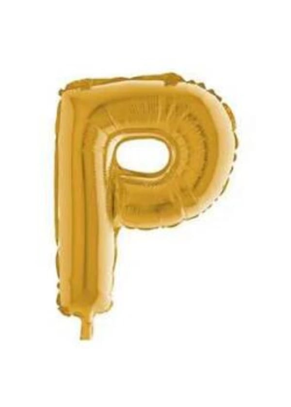 P Harf Folyo Balon Altın 100cm - Gorsel 1