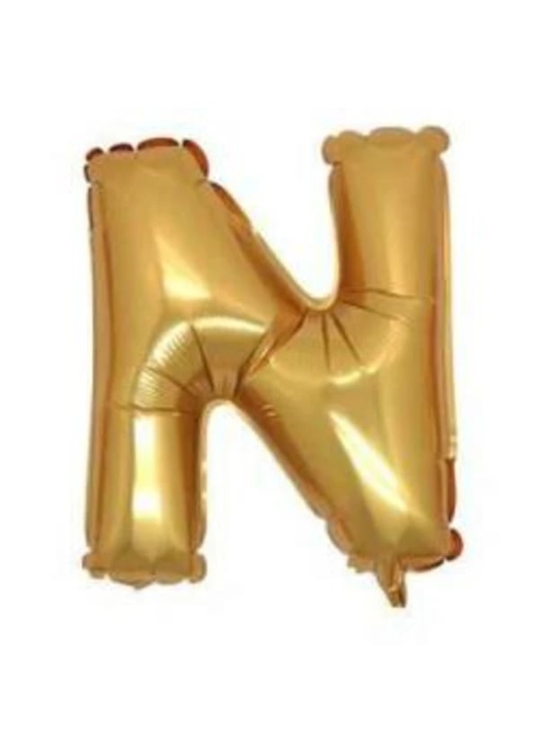 N Harf Folyo Balon Altın 100cm - Gorsel 1