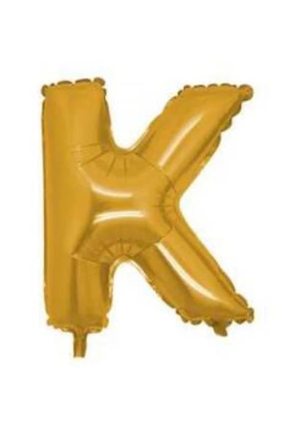K Harf Folyo Balon Altın 100cm - Gorsel 1