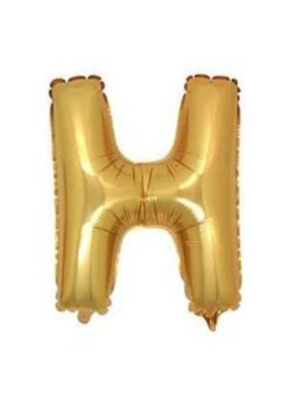 H Harf Folyo Balon Altın 100cm - Gorsel 1