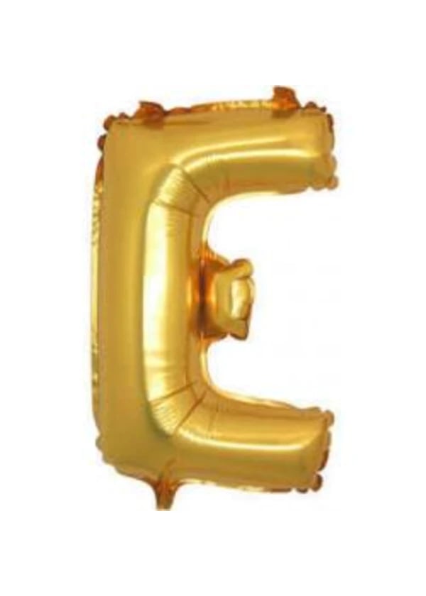 E Harf Folyo Balon Altın 100cm - Gorsel 1