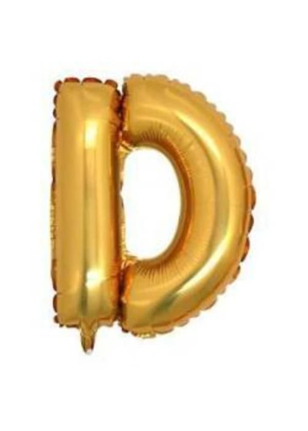 D Harf Folyo Balon Altın 100cm - Gorsel 1