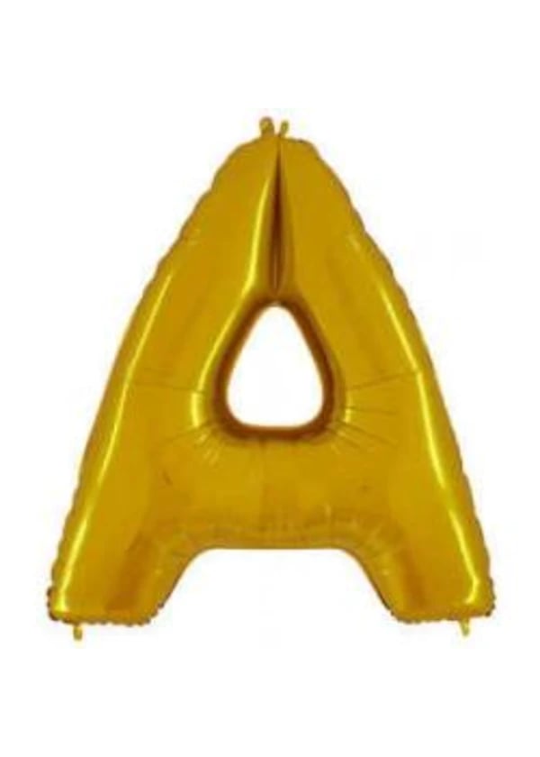 A Harf Folyo Balon Altın 100cm - Gorsel 1